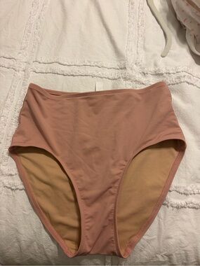 Lime Ricki High Waist Bikini Bottoms in Dusty Rose
